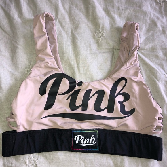 PINK sports bras with cut outs. - Picture 1 of 3